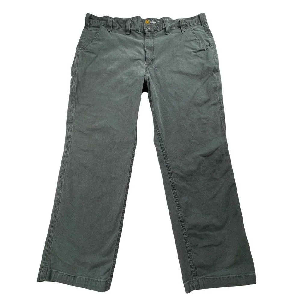 Carhartt Men 44x30 (42x28) Relaxed Fit Canvas Work Pants Utility 102291-039 Gray